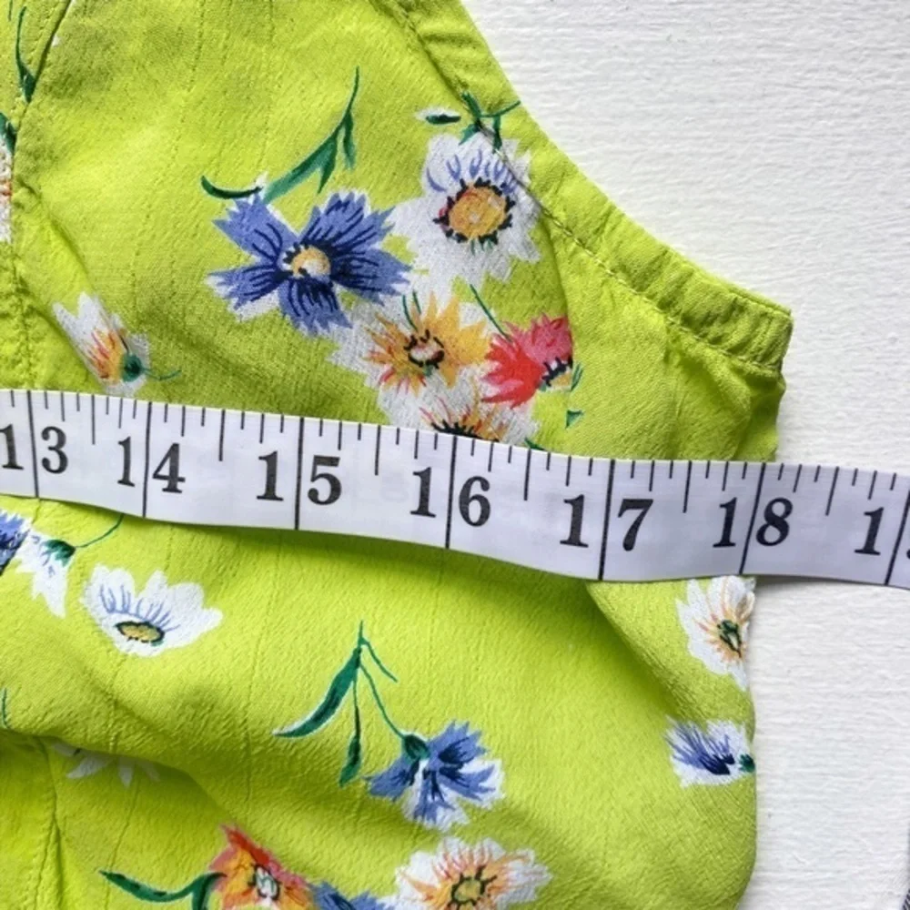 Mix Nouveau (New York) Vintage lime‎ green floral sleeveless midi dress - Picture 10 of 13